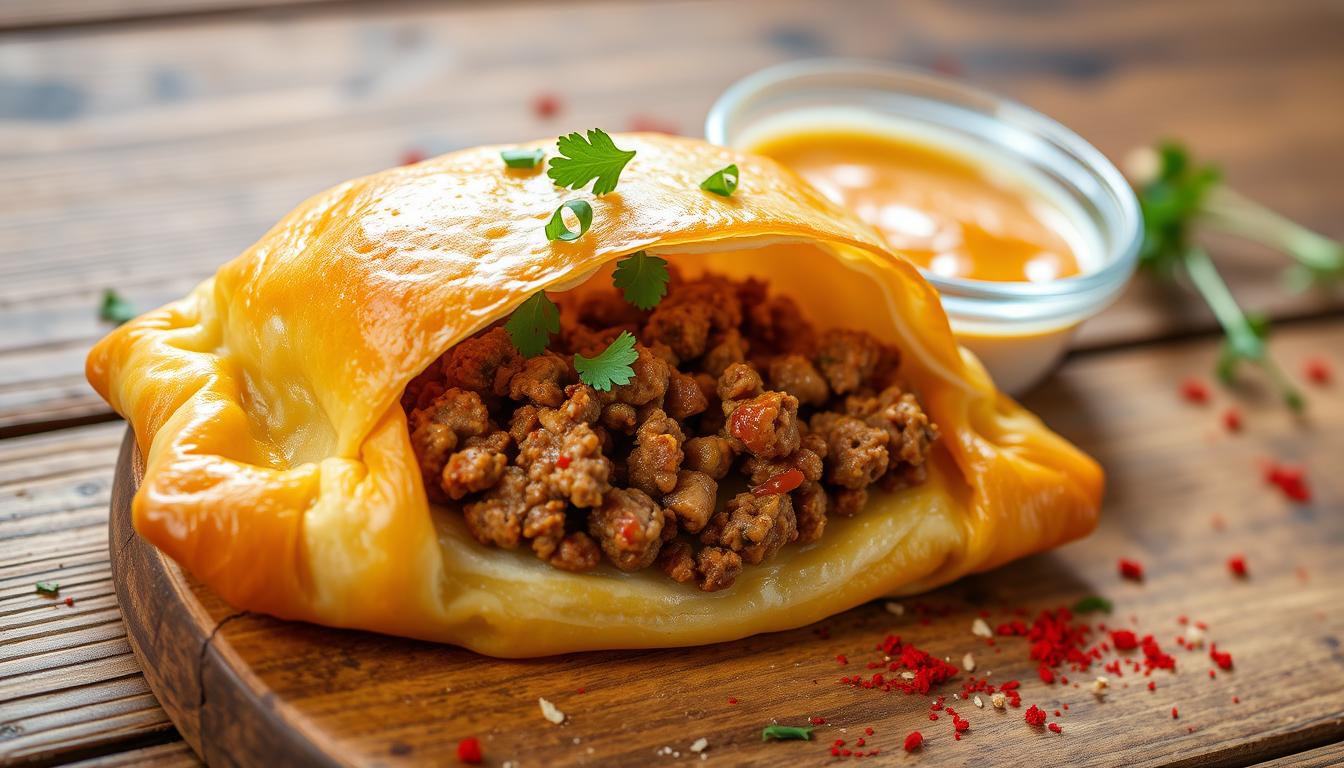 hackfleisch mit blätterteig