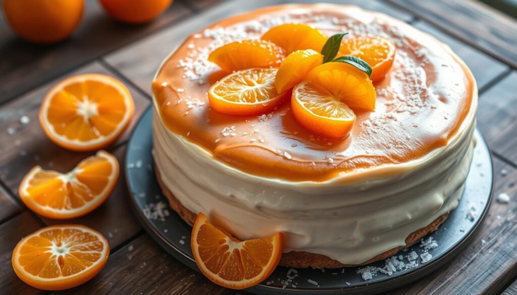 schmandkuchen mit mandarinen